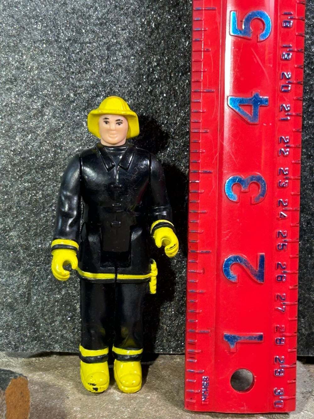 Vintage Tonka Corp Firefighter Fireman Black Uniform Action Figure
